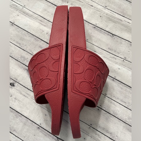 COACH Men's Signature Pool Slides - Picture 5 of 8